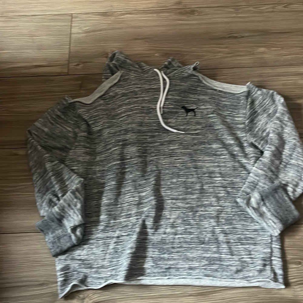 Pink Victoria’s Secret Cold Shoulder Hoodie